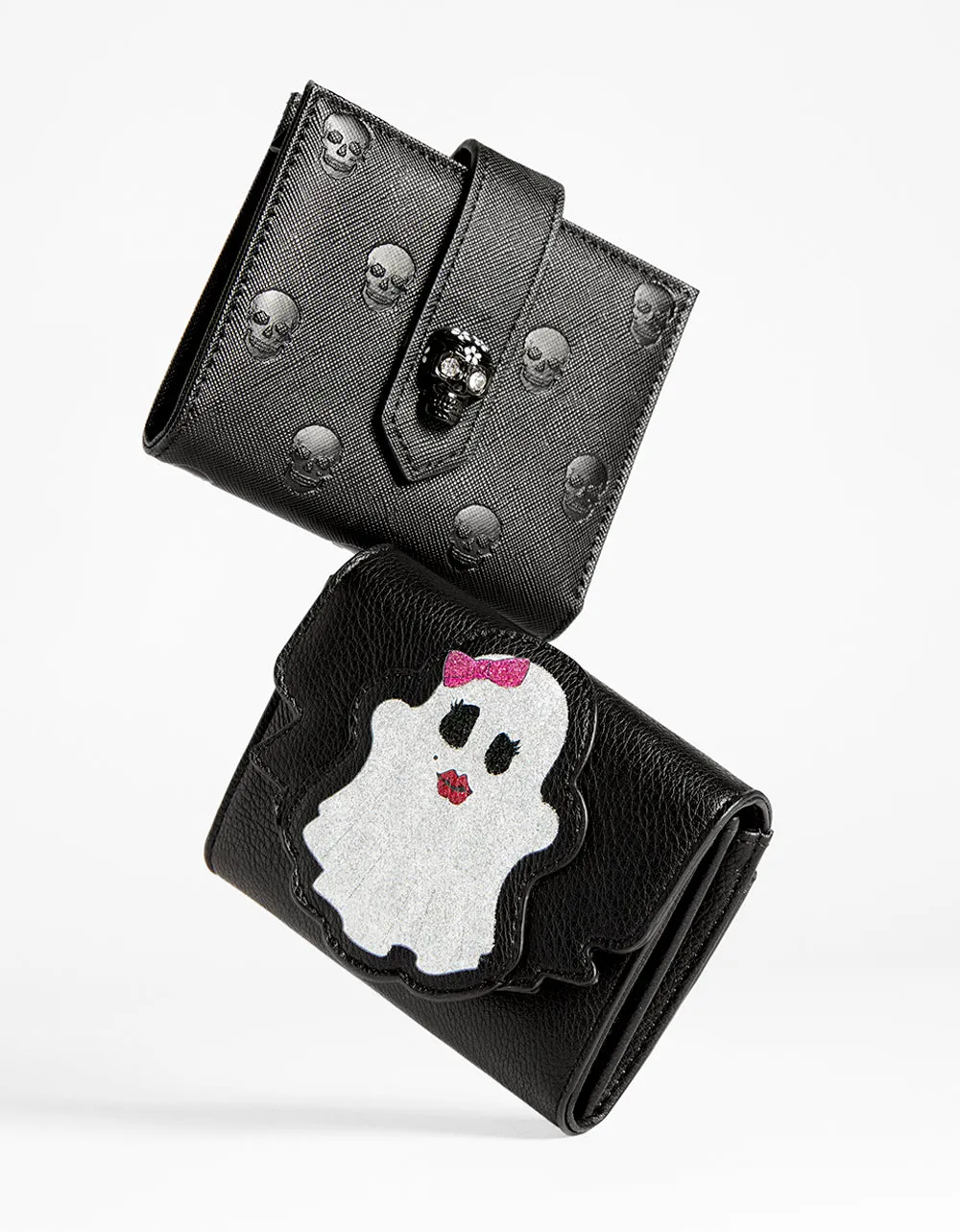 SKULL BOSS BIFOLD WALLET BLACK Betsey Johnson