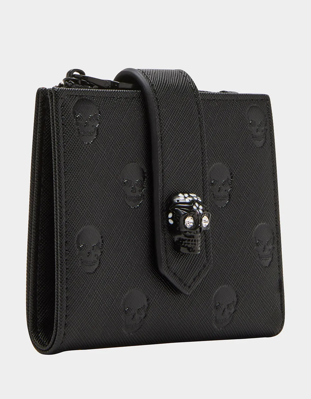 SKULL BOSS BIFOLD WALLET BLACK Betsey Johnson