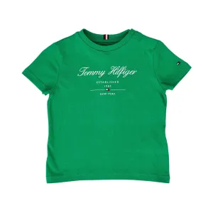 Tommy Hilfiger Kids Boy's Green Logo T-Shirt