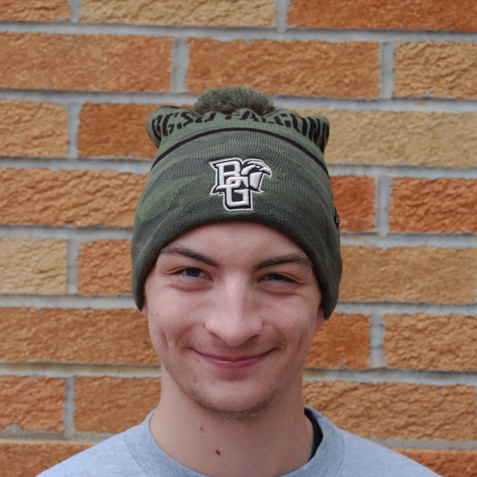 Zephyr BGSU Falcons Trooper OHT Olive Knit Hat